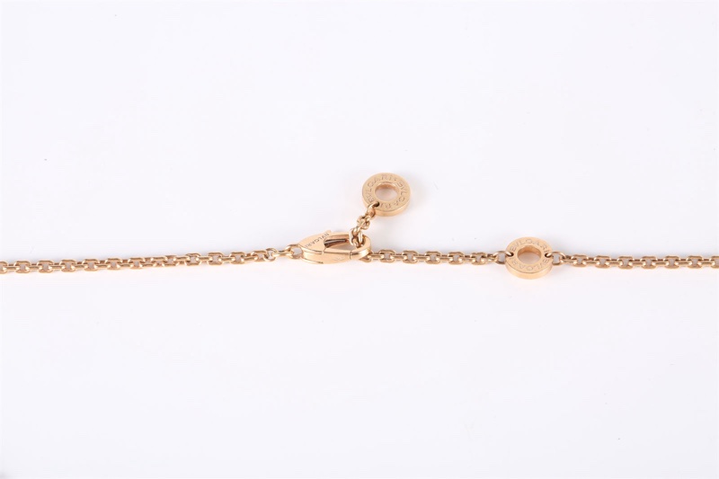 BVLGARI(寶格麗)  18K玫瑰金 玫瑰金 B.ZERO1rock 鉚釘彈簧 項鏈 18K-4