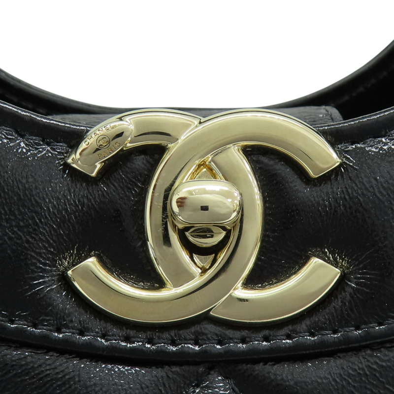 黑色 菱格紋 亮面牛皮 Large 31 兩用包【CHANEL 香奈兒】 AS4855-7