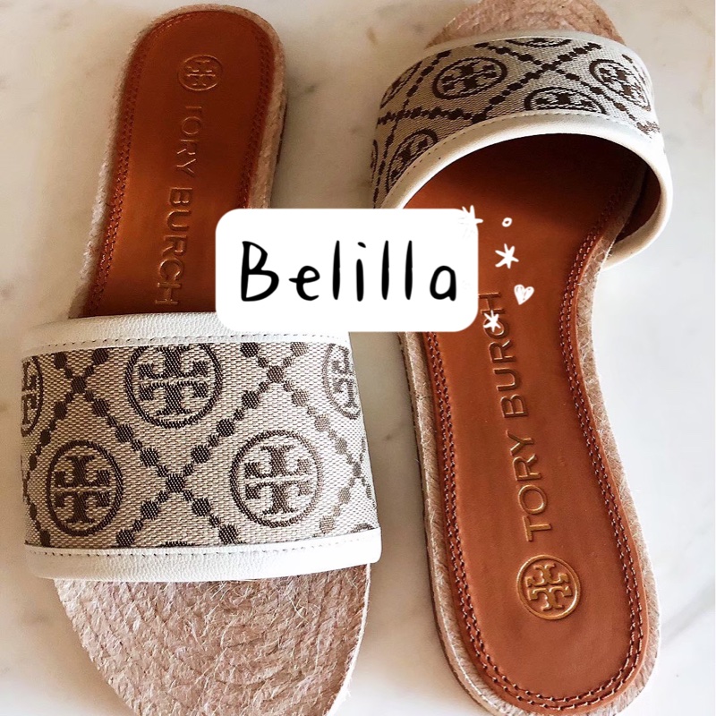 Belilla♥️Tory Burch Logo涼拖鞋-1