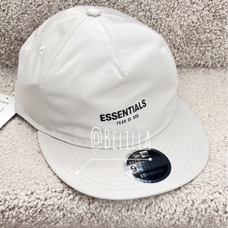 Belilla♥️Fear of God Essentials x New Era 帽子 (米白)-0