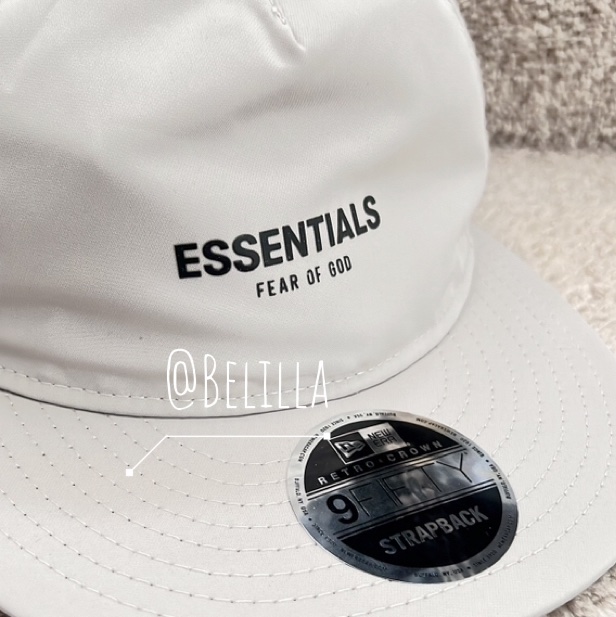Belilla♥️Fear of God Essentials x New Era 帽子 (米白)-1