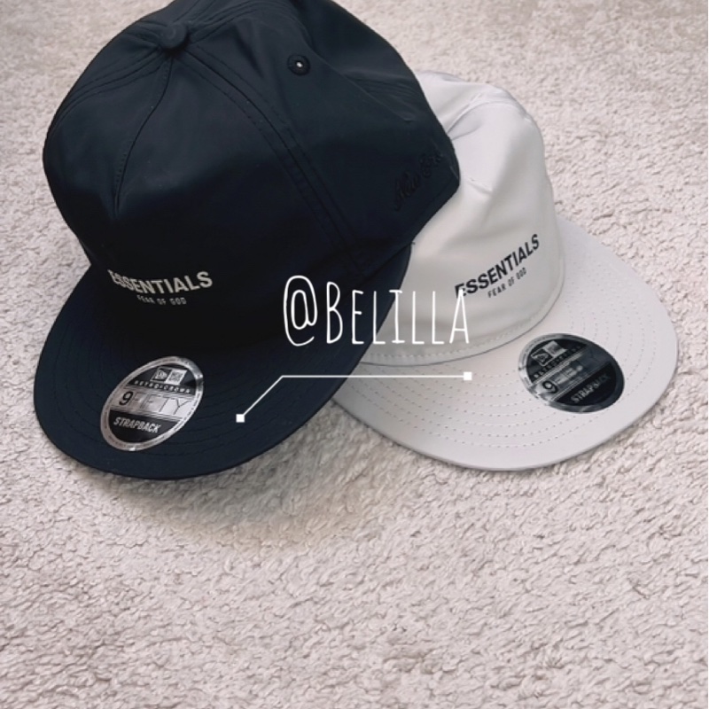 Belilla♥️Fear of God Essentials x New Era 帽子 (米白)-4