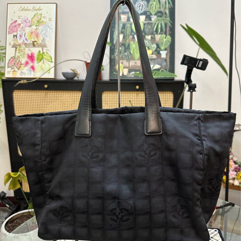 CHANEL 帆布托特包 New Travel Line Tote Bag 手提包-0