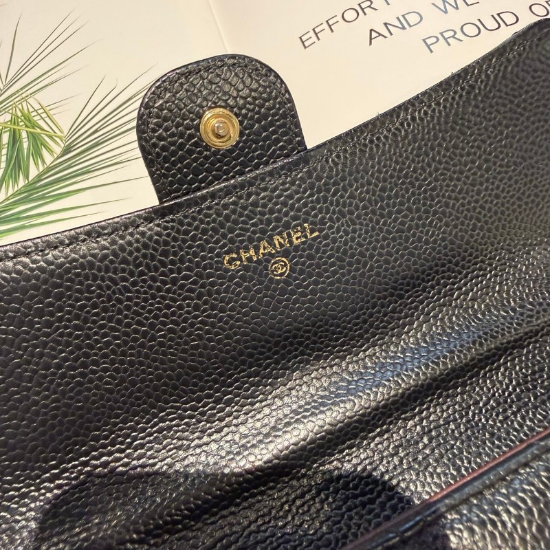 CHANEL 經典CF金釦長夾-10