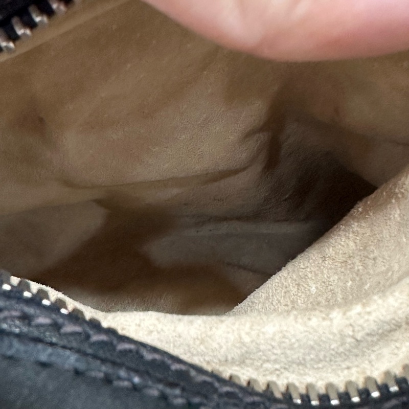 prada BR4586 黑色牛皮迷彩銀釦肩背包-44