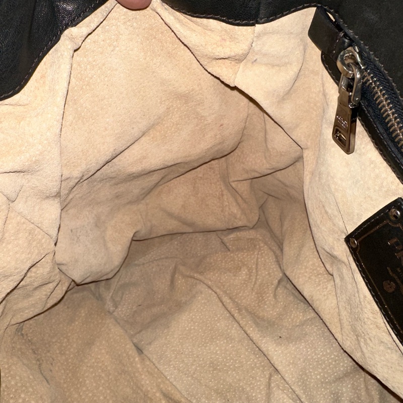 prada BR4586 黑色牛皮迷彩銀釦肩背包-46