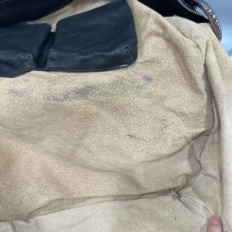 prada BR4586 黑色牛皮迷彩銀釦肩背包-64