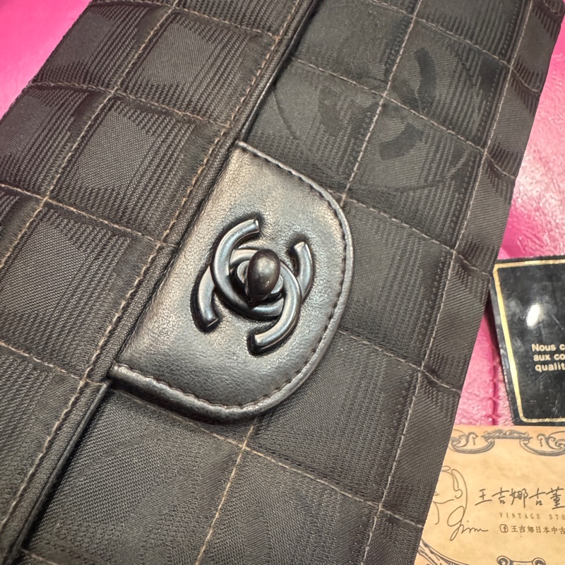 Chanel CF soback緹花布款法棍腋下包/王吉娜古董精品-6
