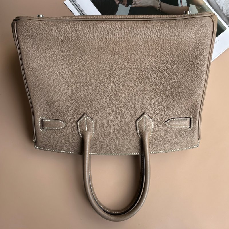 ::HERMÈS:: 愛馬仕 C刻大象灰色銀釦BIRKIN 30柏金手提包-1