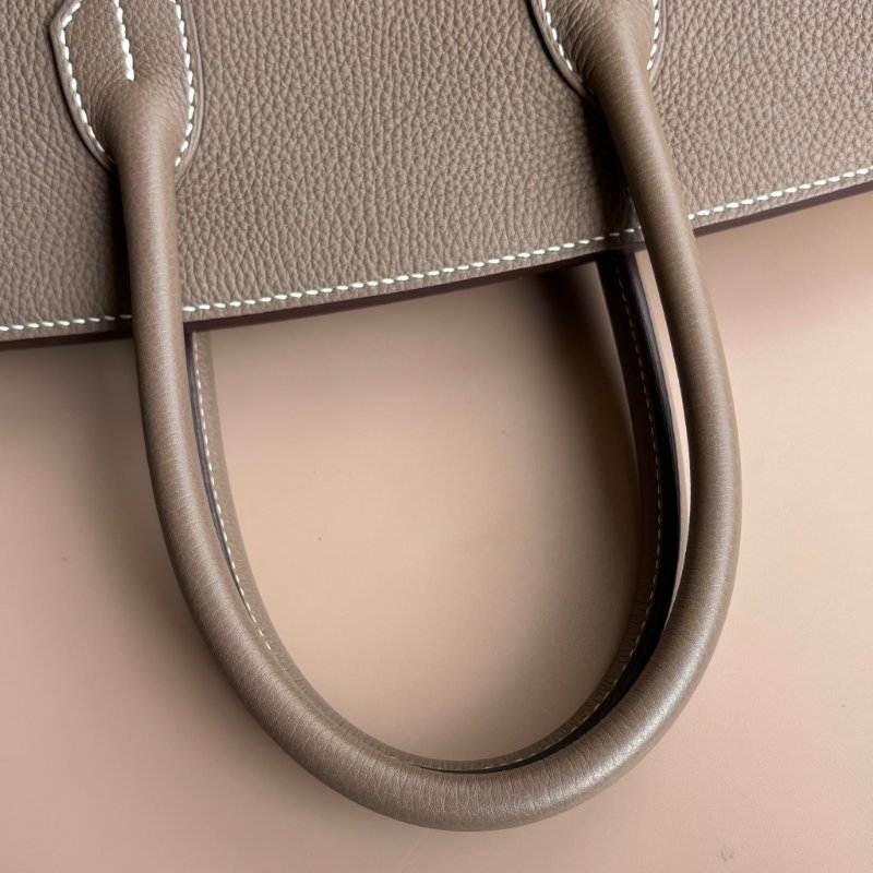 ::HERMÈS:: 愛馬仕 C刻大象灰色銀釦BIRKIN 30柏金手提包-6