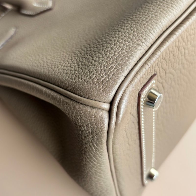 ::HERMÈS:: 愛馬仕 C刻大象灰色銀釦BIRKIN 30柏金手提包-9