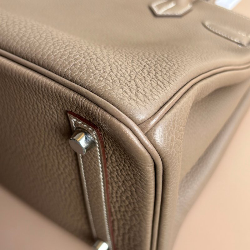 ::HERMÈS:: 愛馬仕 C刻大象灰色銀釦BIRKIN 30柏金手提包-10