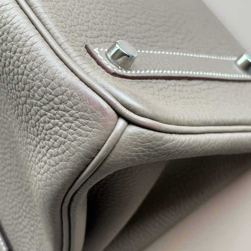 ::HERMÈS:: 愛馬仕 C刻大象灰色銀釦BIRKIN 30柏金手提包-12