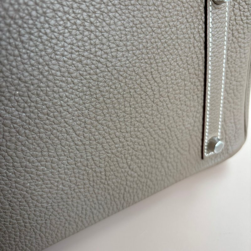 ::HERMÈS:: 愛馬仕 C刻大象灰色銀釦BIRKIN 30柏金手提包-18