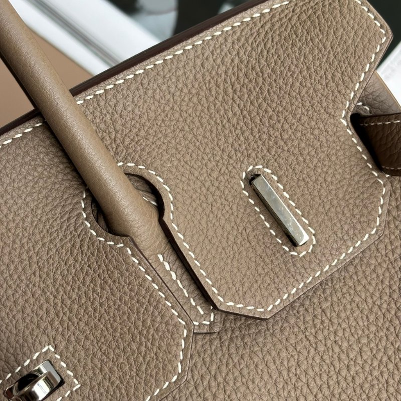 ::HERMÈS:: 愛馬仕 C刻大象灰色銀釦BIRKIN 30柏金手提包-20