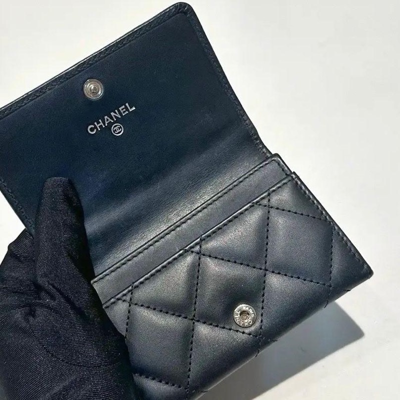 Chanel 黑色牛皮錢包 99% new-1