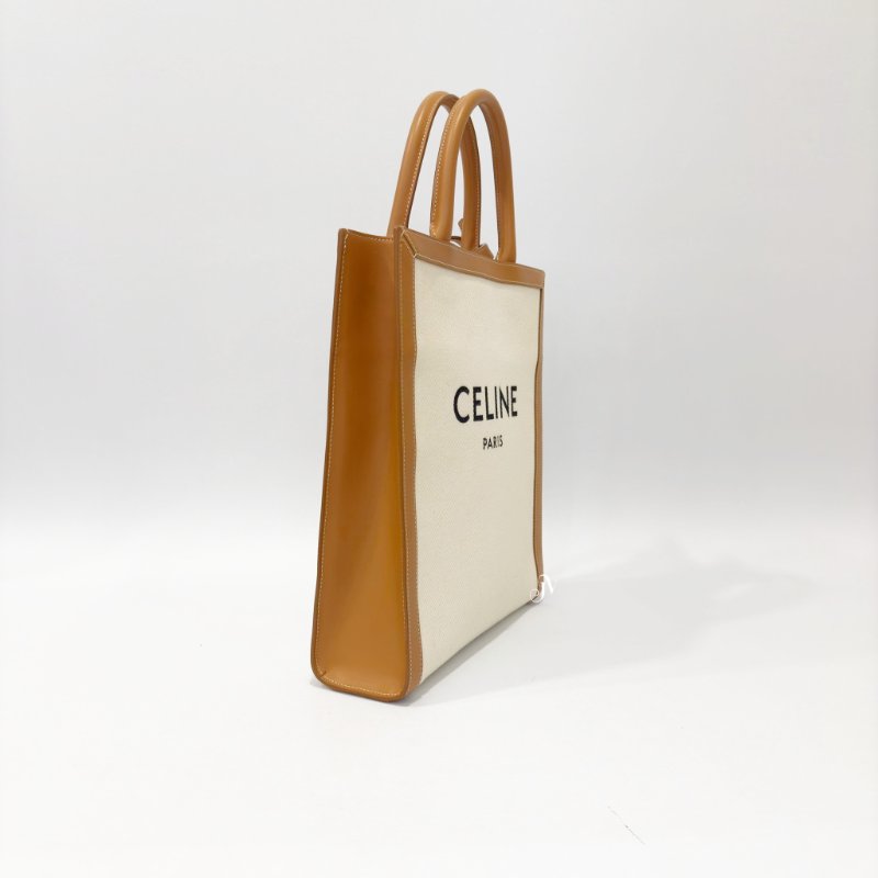 Celine帆布拼牛皮大號琴譜托特包-1