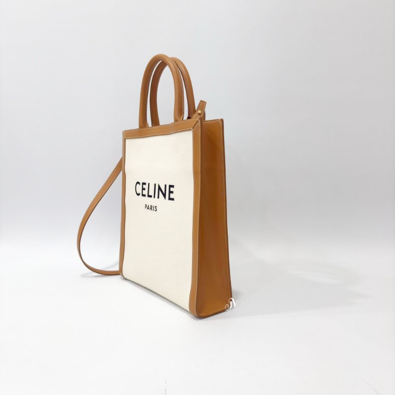 Celine帆布拼牛皮大號琴譜托特包-2