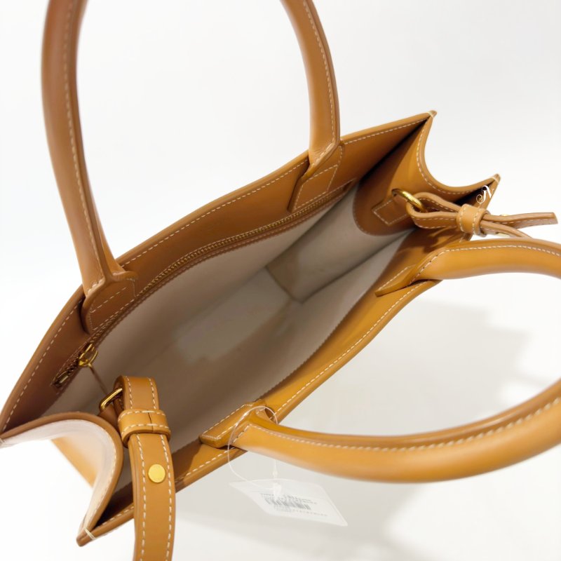 Celine帆布拼牛皮大號琴譜托特包-5