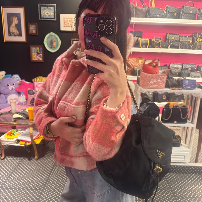 Prada 金鍊後背包/王吉娜古董精品-2
