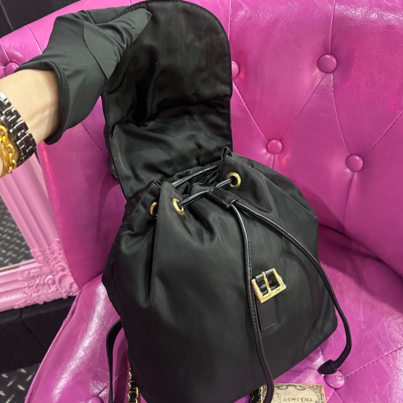 Prada 金鍊後背包/王吉娜古董精品-8