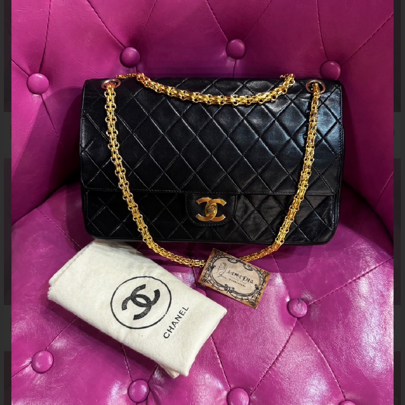 Chanel vintage 麥穗鏈CF尖釦款/王吉娜古董精品-0