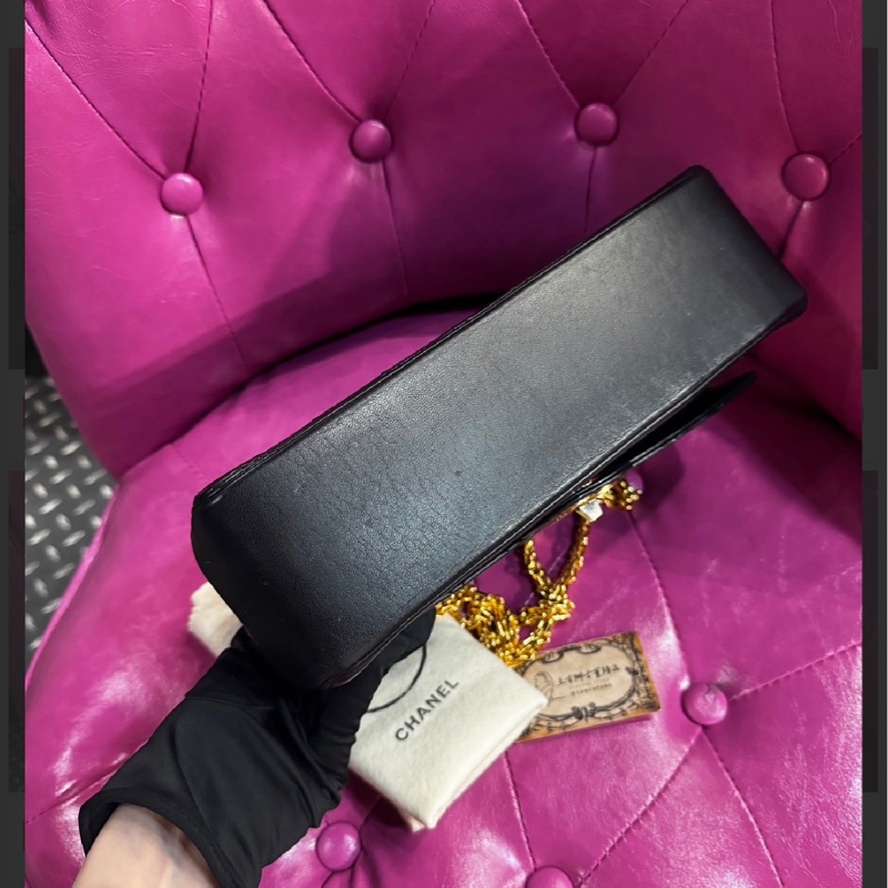 Chanel vintage 麥穗鏈CF尖釦款/王吉娜古董精品-4