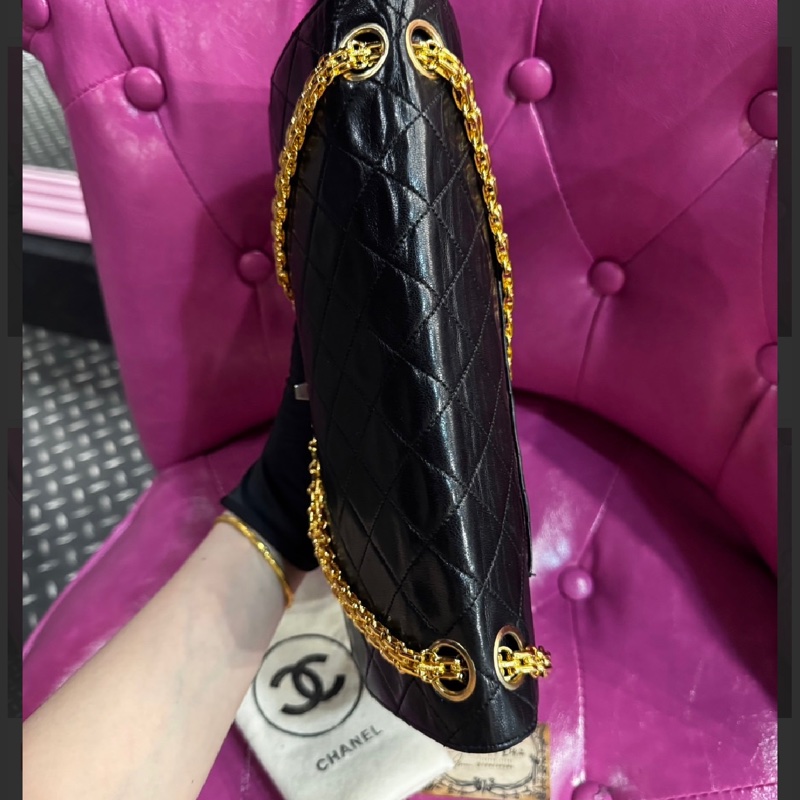 Chanel vintage 麥穗鏈CF尖釦款/王吉娜古董精品-5