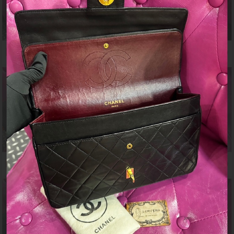 Chanel vintage 麥穗鏈CF尖釦款/王吉娜古董精品-7