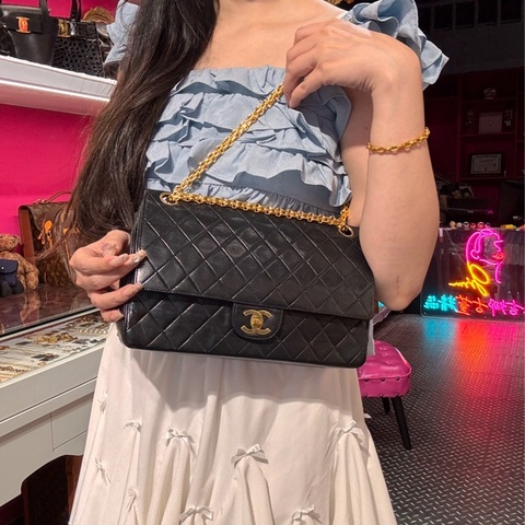 Chanel vintage 麥穗鏈CF尖釦款/王吉娜古董精品