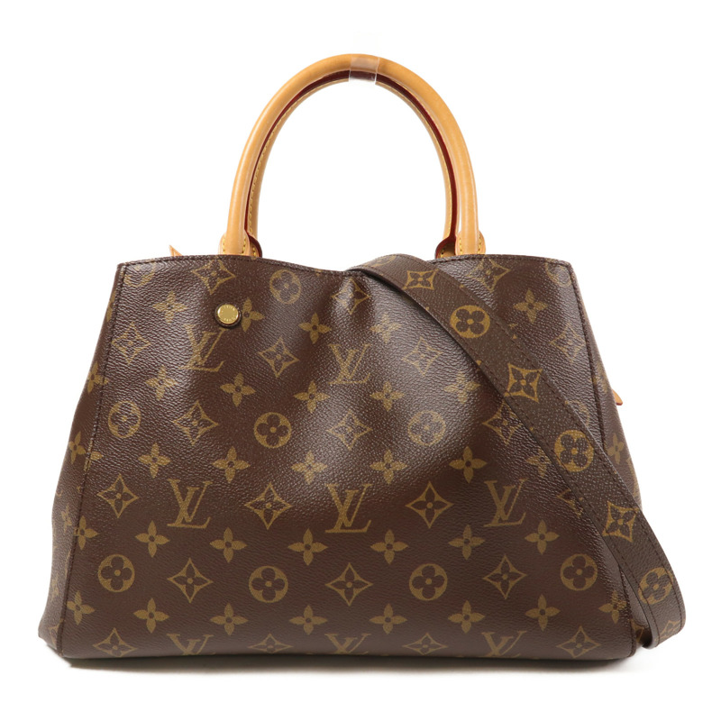 LOUIS VUITTON Monogram Montaigne MM金扣手挽肩背兩用袋-1