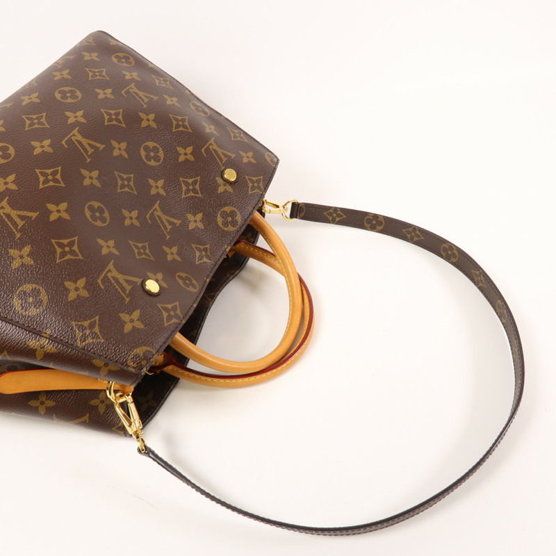 LOUIS VUITTON Monogram Montaigne MM金扣手挽肩背兩用袋-10