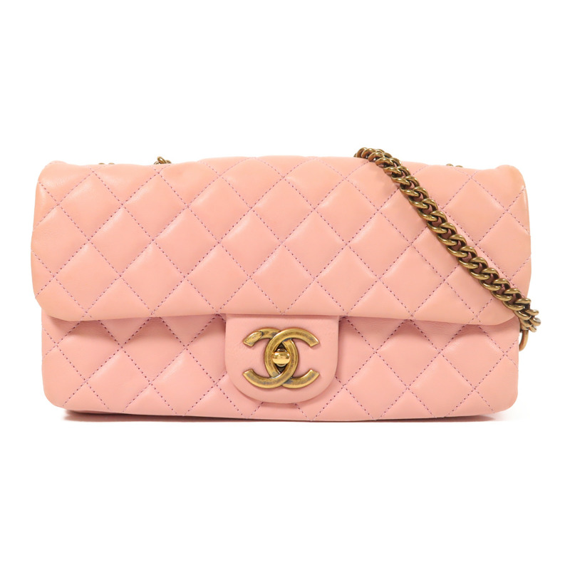 CHANEL 牛皮皮革Chain Shoulder鏈帶肩背袋-0