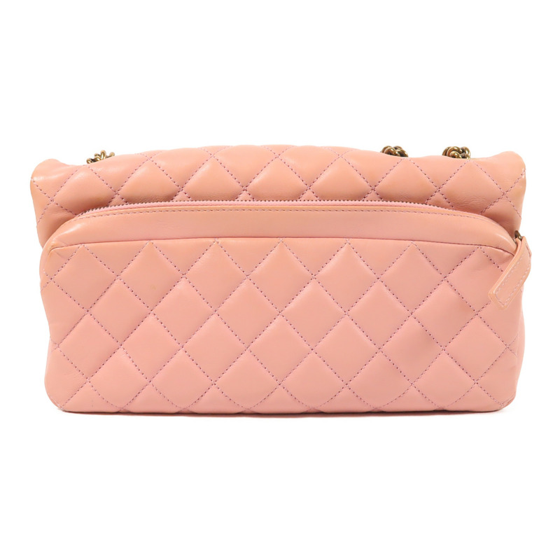 CHANEL 牛皮皮革Chain Shoulder鏈帶肩背袋-1