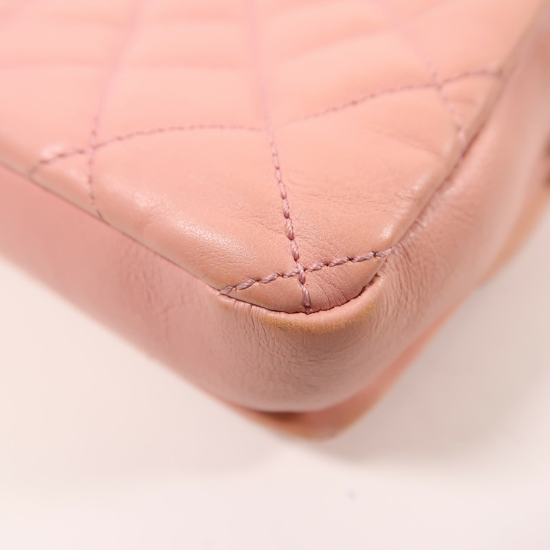 CHANEL 牛皮皮革Chain Shoulder鏈帶肩背袋-13