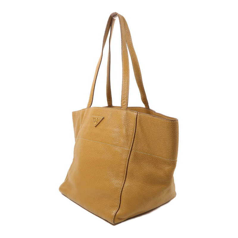 PRADA 牛皮皮革Tote Bag金扣肩背袋-2