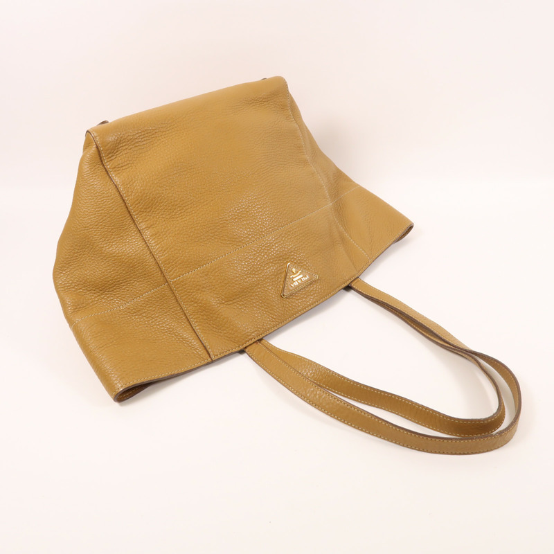 PRADA 牛皮皮革Tote Bag金扣肩背袋-7