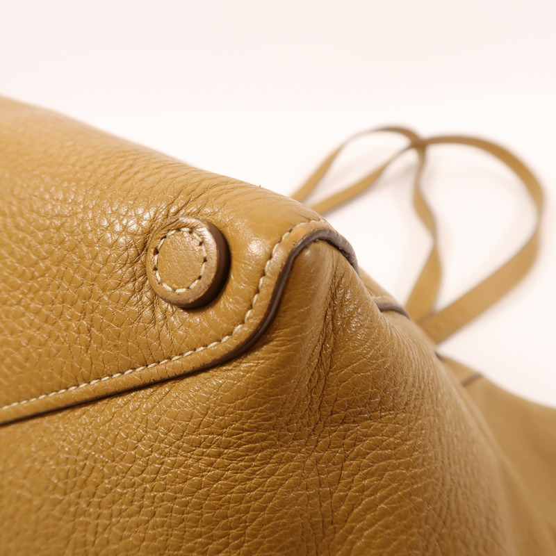 PRADA 牛皮皮革Tote Bag金扣肩背袋-9