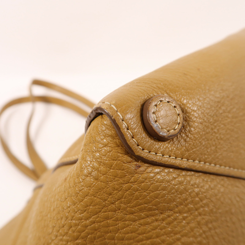 PRADA 牛皮皮革Tote Bag金扣肩背袋-12