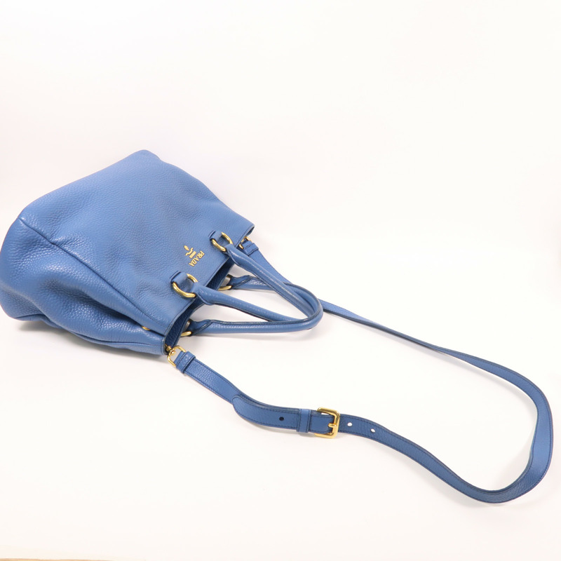 PRADA 牛皮皮革2 Way Shoulder金扣手挽肩背兩用袋-8