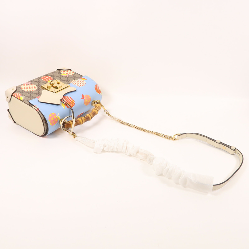 GUCCI 塗層帆布/皮革Padlock金扣手挽肩背兩用袋-7