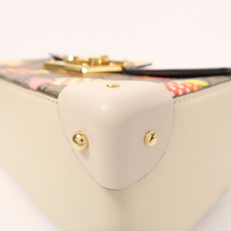 GUCCI 塗層帆布/皮革Padlock金扣手挽肩背兩用袋-10