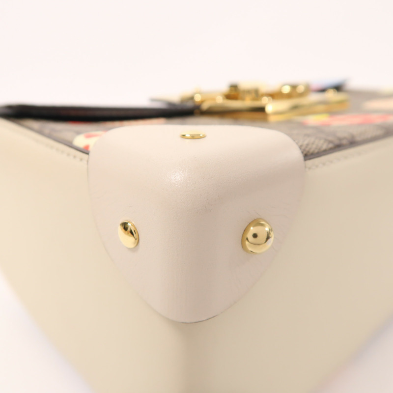 GUCCI 塗層帆布/皮革Padlock金扣手挽肩背兩用袋-11