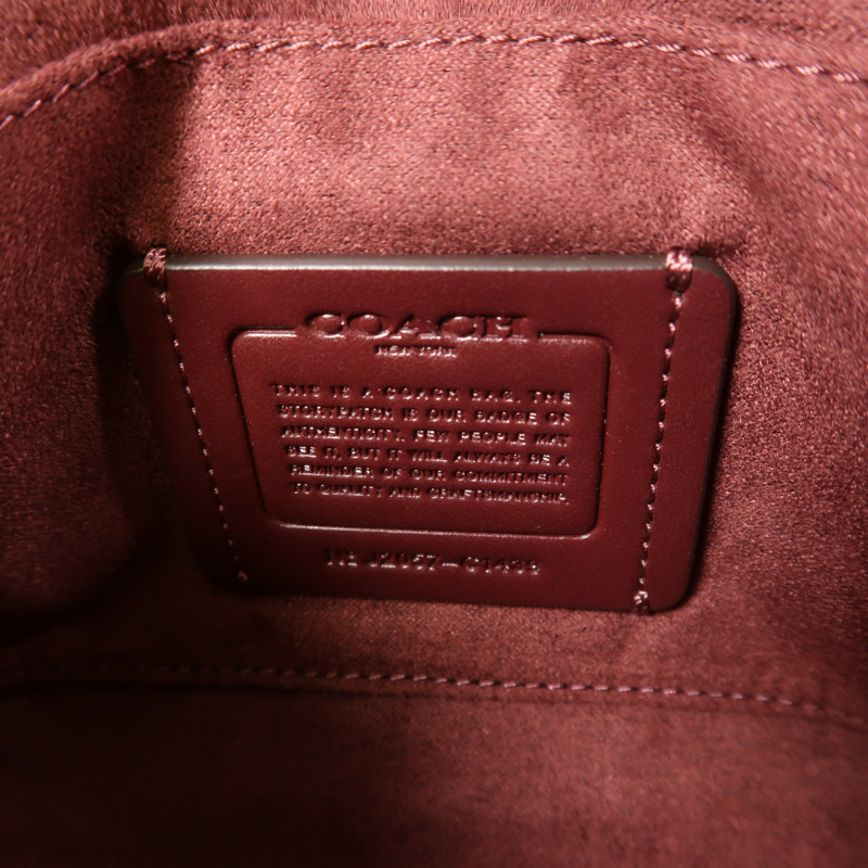 COACH 塗層帆布/皮革Tilly Satchel 23金扣手挽肩背兩用袋-5