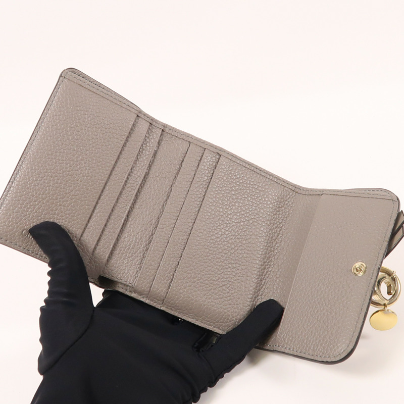 Chloe 牛皮皮革Wallet金扣錢包-4