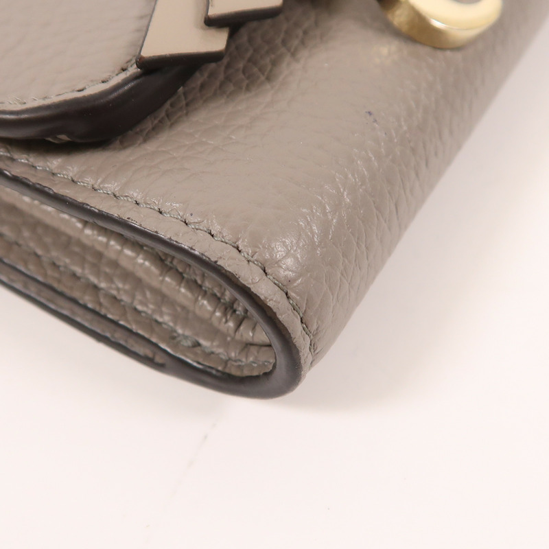 Chloe 牛皮皮革Wallet金扣錢包-10