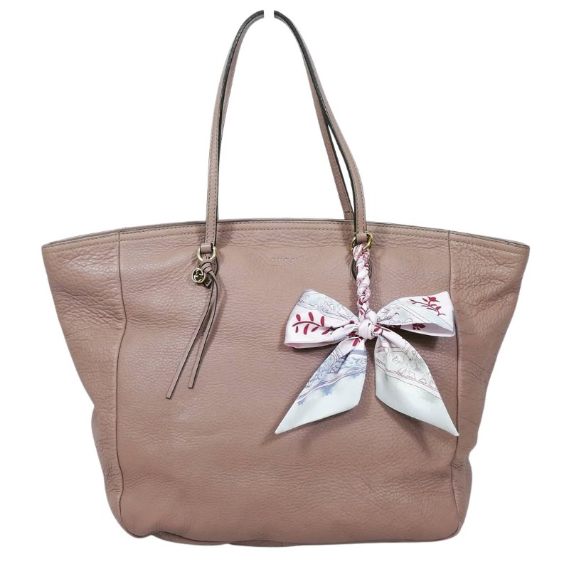 Gucci Pink Bree Tote Bag 古馳粉色荔枝紋牛皮單肩托特包-0