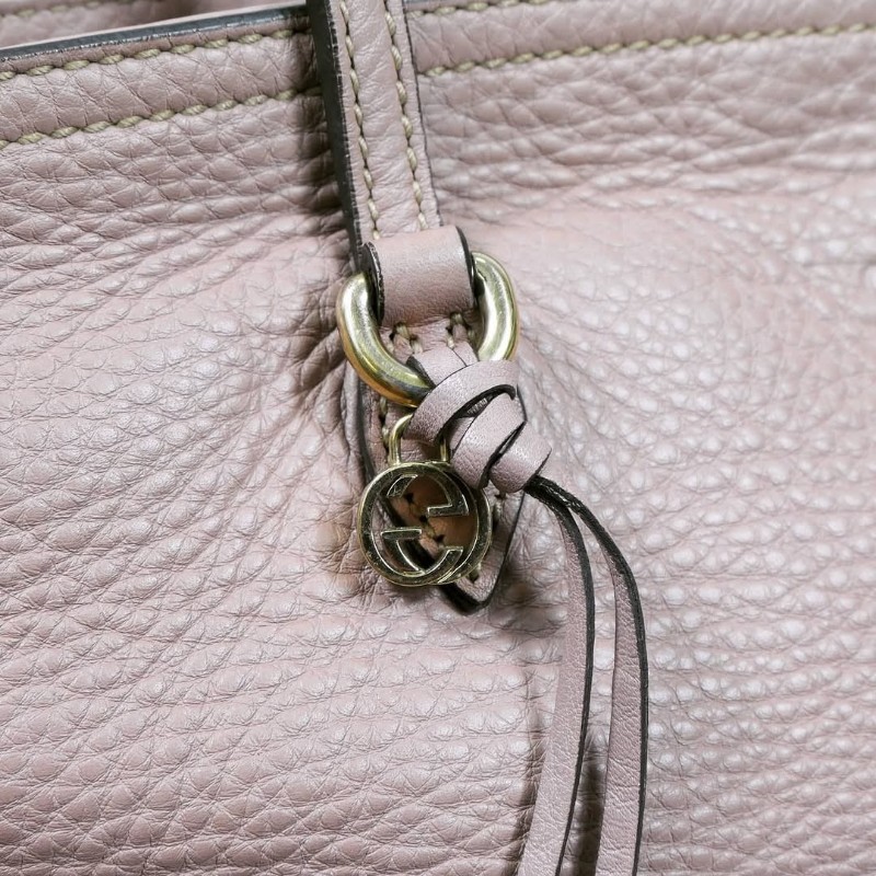 Gucci Pink Bree Tote Bag 古馳粉色荔枝紋牛皮單肩托特包-4