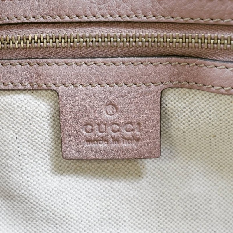 Gucci Pink Bree Tote Bag 古馳粉色荔枝紋牛皮單肩托特包-7