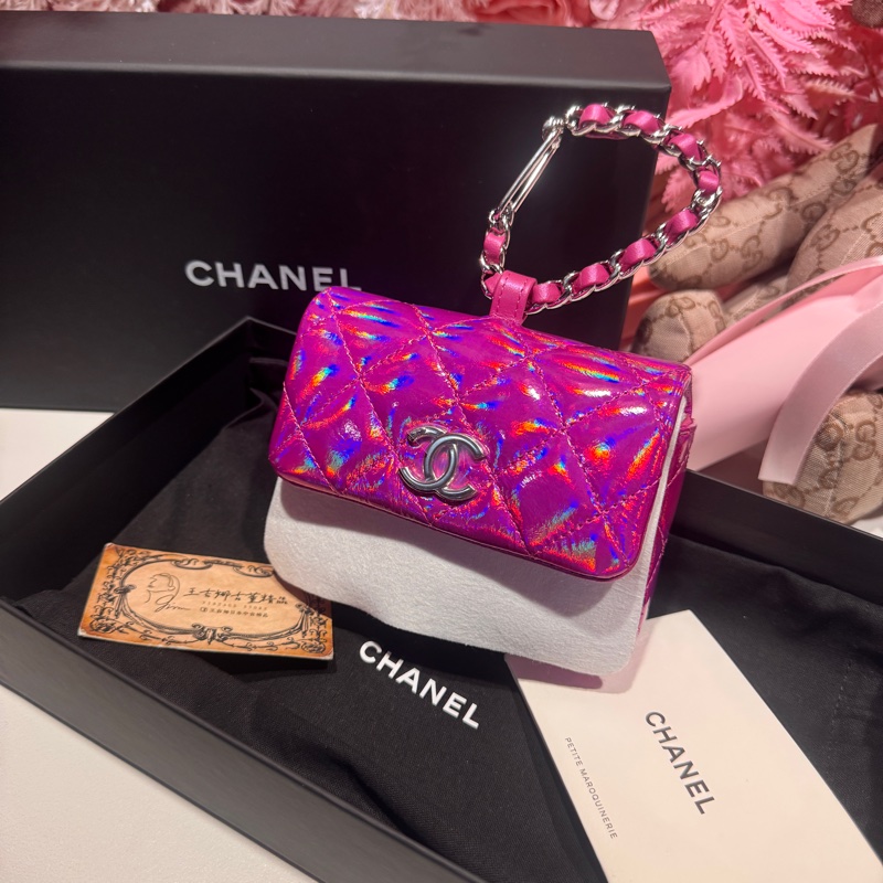 Chanel 全新芭比粉VIP限定掛包/王吉娜古董精品-1